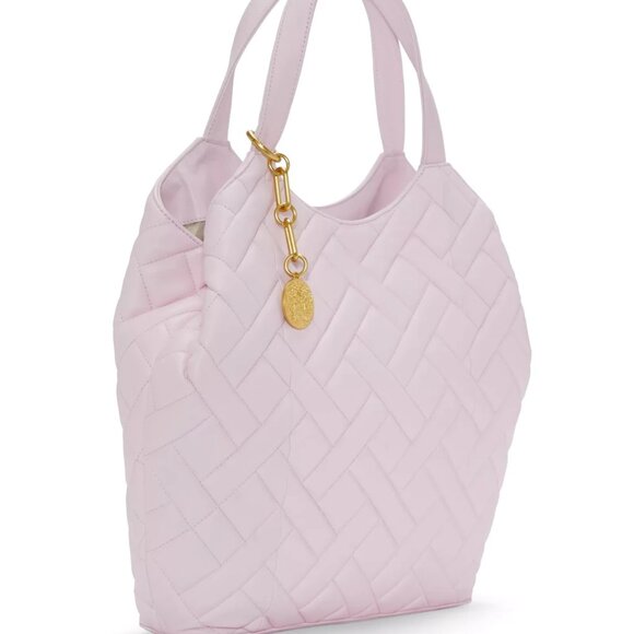 $119 NWT Vince Camuto Genuine Quilted Leather Tote - Picture 3 of 6